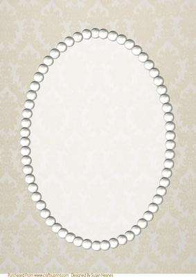 Cream Vintage and Pearls Card Front