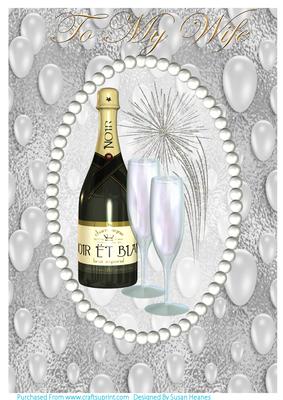 A4 Happy Silver Anniversary to My Wife