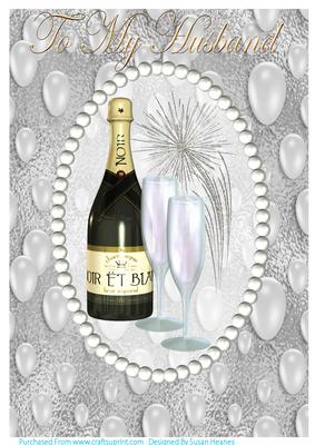 A4 Happy Silver Anniversary to My Husband