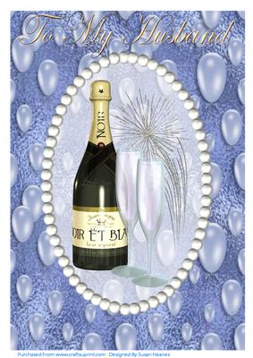 A4 Happy Sapphire Anniversary to My Husband
