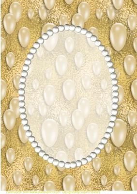 Gold Balloons and Pearls Card Front