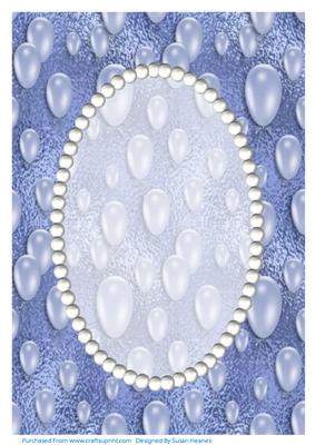 Sapphire Balloons and Pearls Card Front