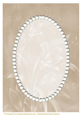 Coffee Floral and Pearls Card Front