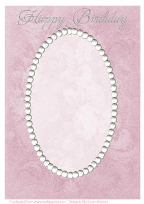 Dusky Rose and Pearls Card Front 2