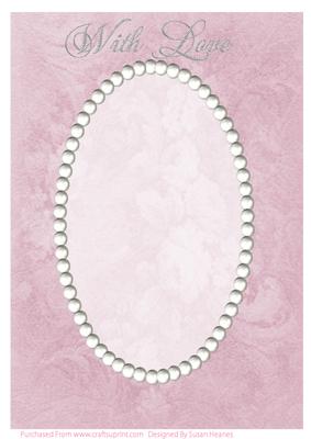 Dusky Rose and Pearls Card Front 3