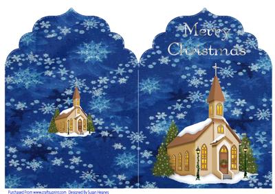 Christmas Church Elegant Top Card