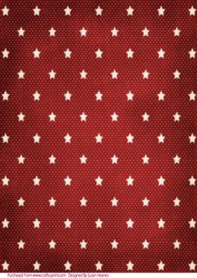 Red-white Spots and Stars Paper