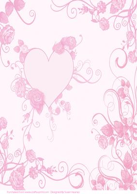 Love Hearts and Roses Paper
