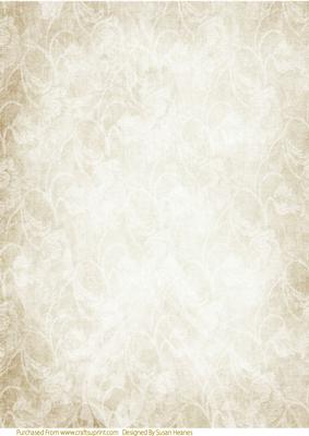 Cream- Sepia Floral Paper