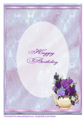 A4 a Teapot of Beautiful Roses for You Insert 2