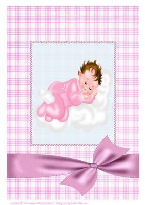 A4 Congratulations on the Birth of Your Baby Girl