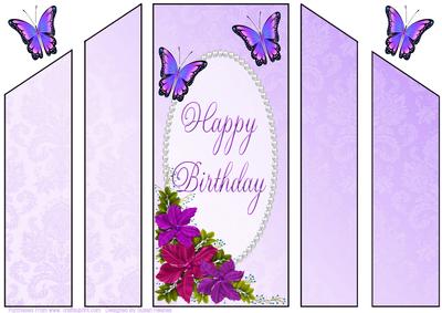 Purple Floral Fantasy Theatre Card