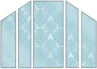 Duck Egg Blue Damask Theatre Card Base