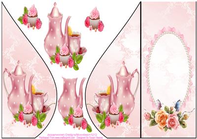 Time for Tea Tear Drop Card