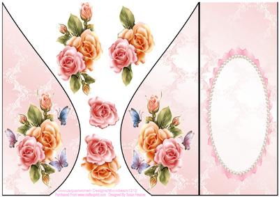 Beautiful Roses Teardrop Card