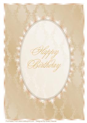 A4 Gold Fancy, Ivory Lace and Pearl Insert 2