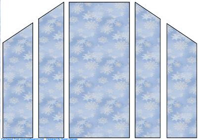 Blue and White Snowflake Theatre Card Base