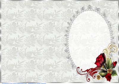 Silver Floral, Lace, Pearl and Drama Rose Insert