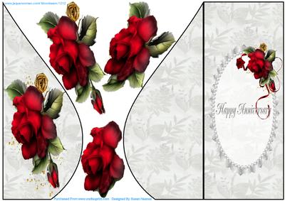 Beautiful Drama Roses Teardrop Card 2