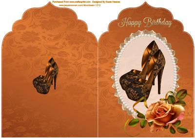 Black and Copper Lace Diva Shoes Elegant Top