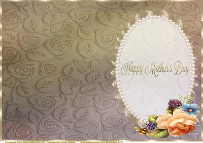 Beautiful Embossed English Roses Insert 4