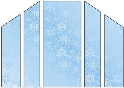 Blue Snowflake Theatre Card Base