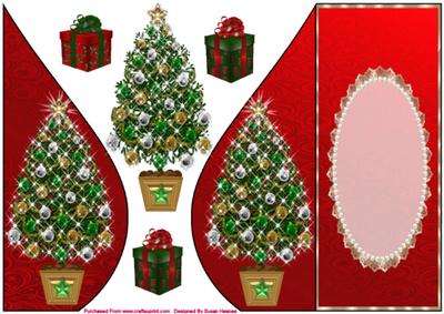 Oh Beautiful Christmas Tree Teardrop Card