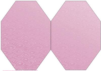 Pink Snowflake and Swirls Octagon Card Base