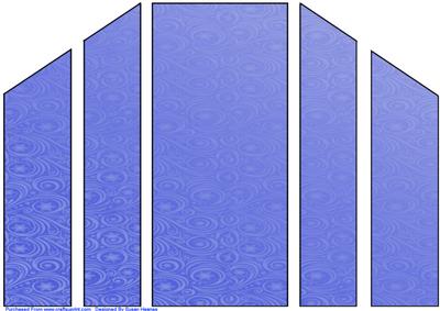 Blue Snowflake and Swirls Theatre Card Base