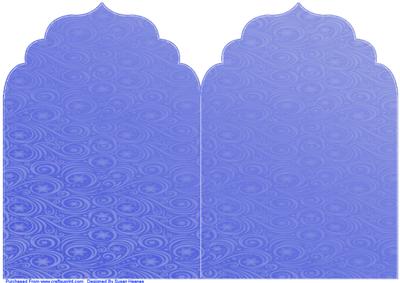 Blue Snowflake and Swirls Elegant Top Card Base