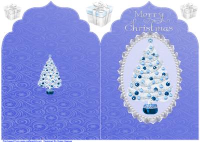 Oh Beautiful Christmas Tree Elegant Top Card 2