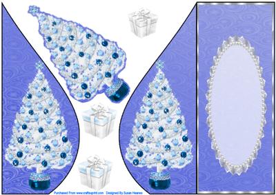 Oh Beautiful Christmas Tree Teardrop Card 2