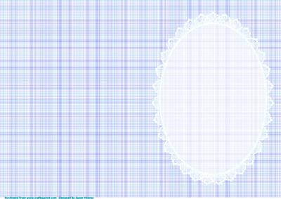 Shades of Blue Plaid, with White Lace Insert