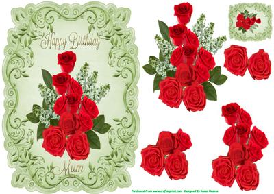 Beautiful Red Roses for Mum