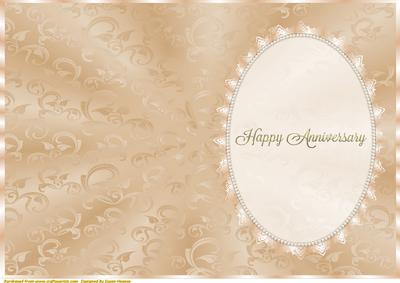 Cafe Au Lait Insert, with Lace and Pearls, Anniversary