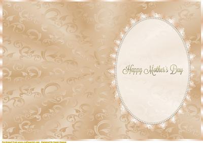 Cafe Au Lait Insert, with Lace and Pearls, Mother's Day