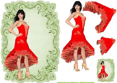 Beautiful Lady in Red