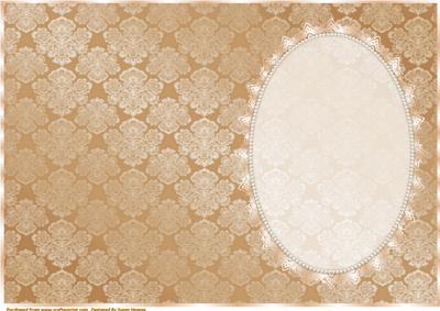 Cafe Au Lait Insert, with Lace and Pearls 3