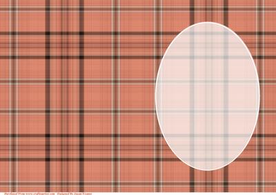 Shades of Brown and Coral Plaid Insert