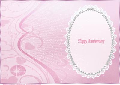 Pink Hearts and Swirls Insert, with Lace & Pearls 4