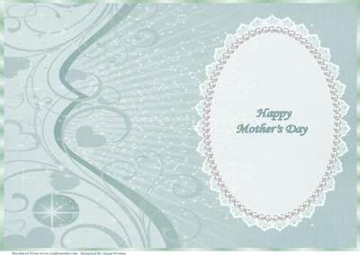 Green Hearts and Swirls Insert, with Lace & Pearls 4