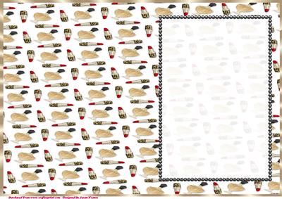 Perfume and Lipsticks Insert, with Black Pearls 2