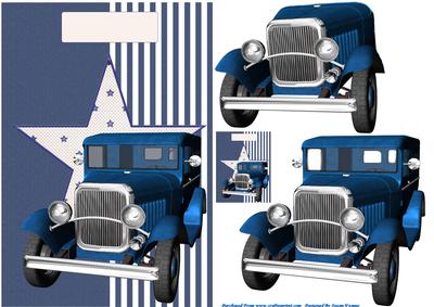 Blue Vintage Truck