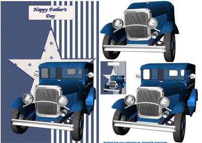 Blue Vintage Truck 6