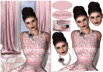 Beautiful Dressed in Pink Floral