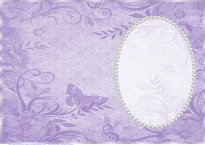Purple Floral, Butterfly Insert, with Pearls