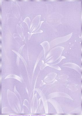 Purple Floral Paper, with Border
