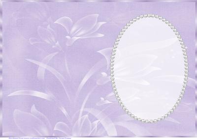 Purple Floral Insert, with Pearls
