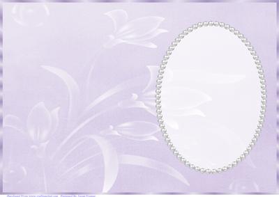 Lilac Floral Insert, with Pearls