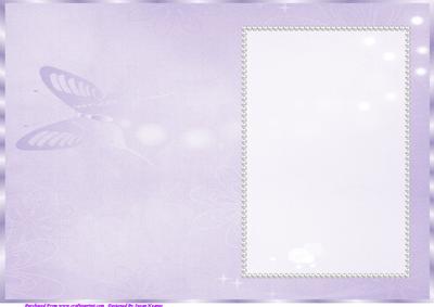 Purple Butterfly, Floral Insert, with Pearls 2